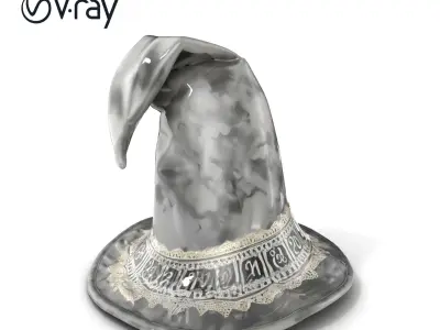 Mystic Wizards Hat with Enchanted Runes model pack Low-poly 3D model