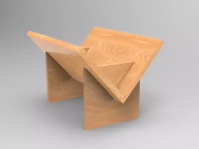 Akro Bookcase Low-poly 3D model