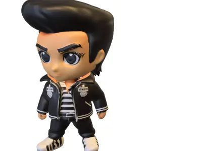 Rockabilly Rebel Chibi 3D Character 3D model
