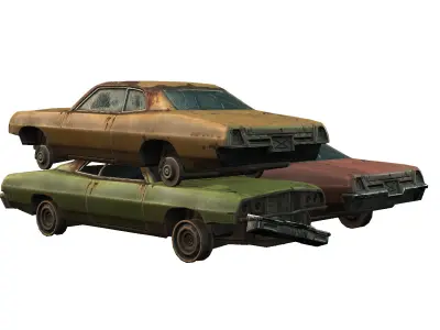 Wreck Stack Low-poly 3D model