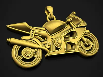 Motorcycle Pendant 3D print model