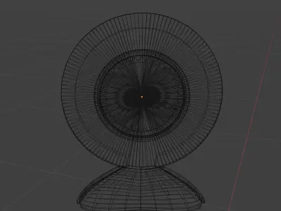 Elegant Glass Desk Clock Blender 3D Model Low-poly 3D model