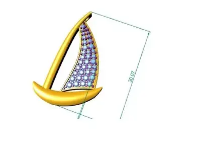 Small boat pendant stl for sale 3D print model