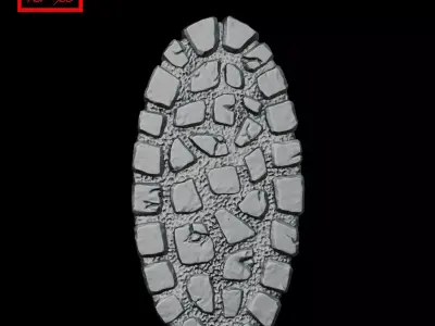 Platform for figures 3D print model