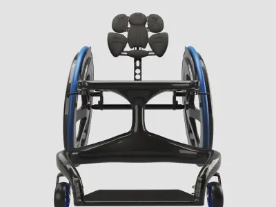 Carbon Black II Wheelchair 3D model