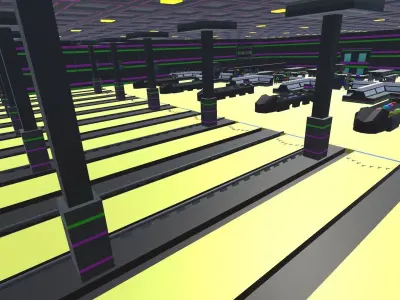 9t5 Low Poly Bowling Alley Low-poly 3D model