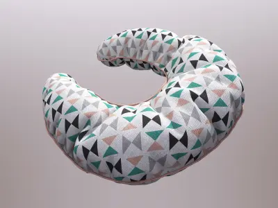 Neck Pillow - Triangles pattern 3D model