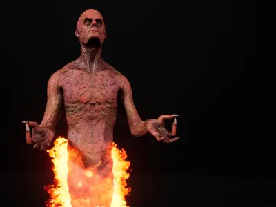 Hell ifrit slayer low-poly game engine ready 3D model Low-poly 3D model