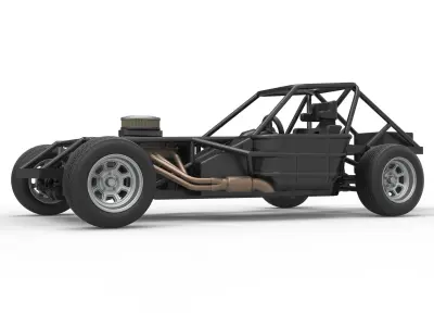 Dirt Modified stock car Base Scale 1 to 25 3D print model