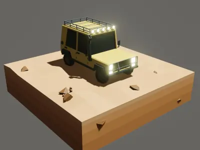 Offroad vehicle Low-poly 3D model by CgiNexus