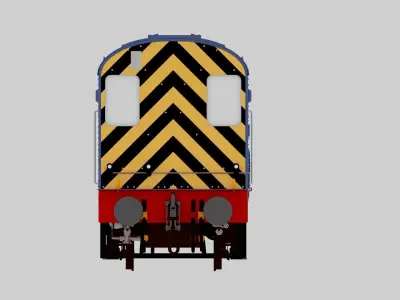 British Rail Class 08 Rail Blue Livery Free low-poly 3D model