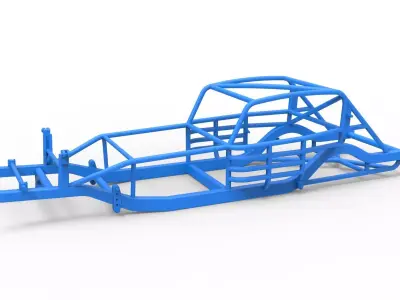 Frame of Vintage Asphalt Modified stock car Scale 1 to 25 3D print model