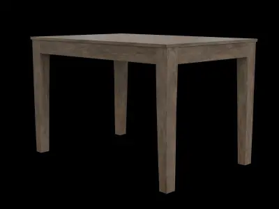 Table wooden 2 Low-poly 3D model