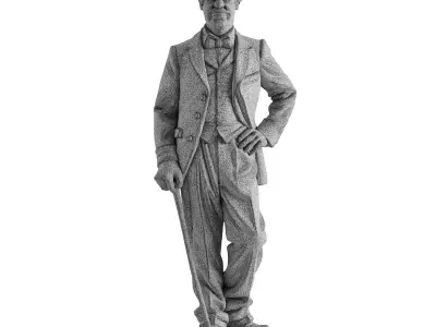 old man statue 3D model