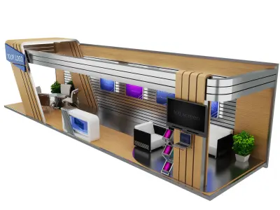  Booth Exhibition Stand a430 3D model