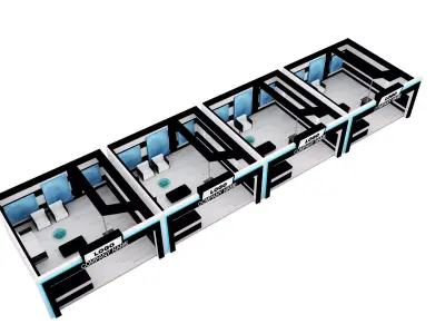Booth Exhibition Stand a594b 3D model