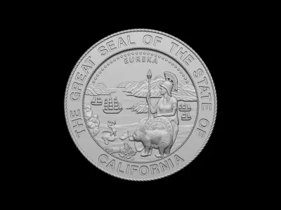 California state seal 3D print model