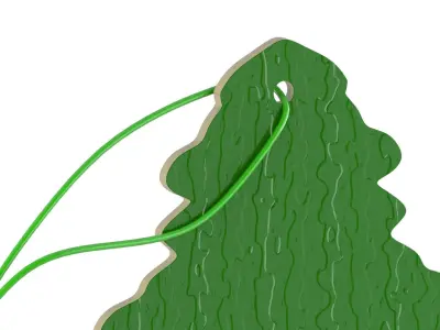 Paper Car Air Freshener Green 3D model