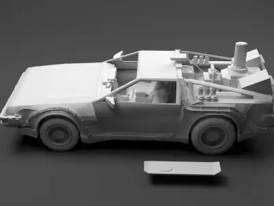 Delorean car 3d model  3D model
