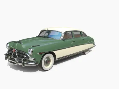 4 Door Hudson Hornet with interior v2 3D model