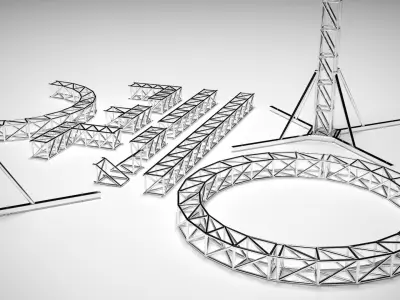Stage Constructions Elements Concert Truss System 3D model