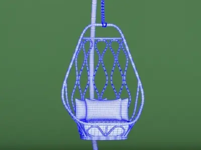 Outdoor Swing metal Chair Free 3D model