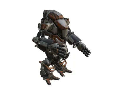 SCI FI ROBOT Low-poly 3D model