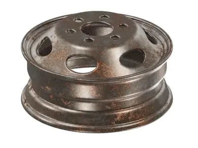 Rusty Truck Rim 3D model