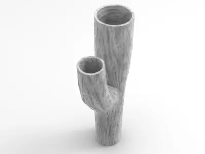 Wondy Vase Low-poly 3D model