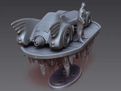 Batman Batmobile 3D Model Ready to Print 3D print model