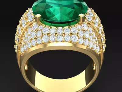 Luxury Men Rings Designs 6MR054 3D print model