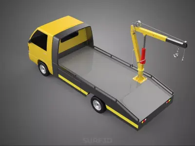 HYDRAULIC JACK CRANE LIFTING MANUAL WINCH HOIST TOW TRUCK PICKUP 3D model