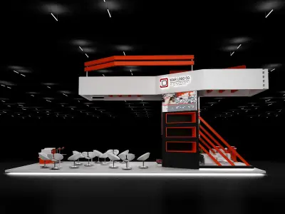 Booth Exhibition Stand a628 3D model