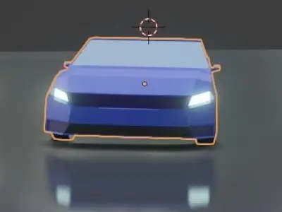 Low Detailed Simple Car Low-poly 3D model