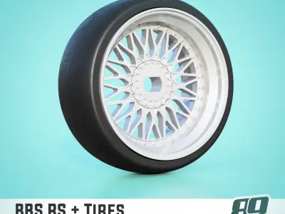 BBS RS wheels set for RC drifting wltoys miniz - multi offset 3D print model