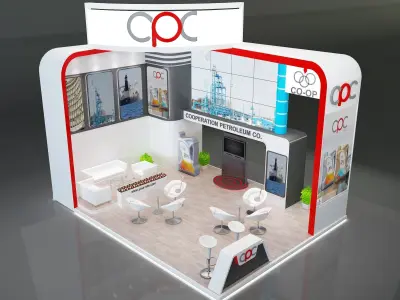 model Booth Exhibition Stand a229a 3D model