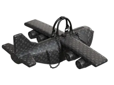 Louis Vuitton LV Airplane Black Bag by Virgil Abloh Low-poly 3D model