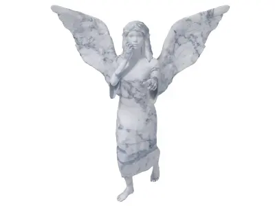 Angel Statue Low-poly 3D model