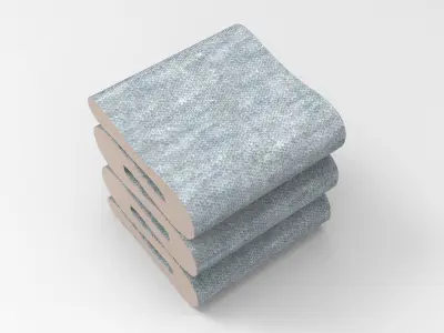 Zag Stool Low-poly 3D model