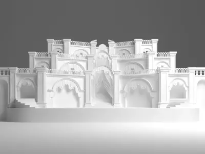 Indian Wedding Stage 3D model