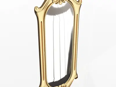 Carved Classic Mirror 03 Low-poly 3D model