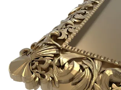 carved frame 3D model 6