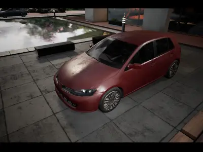 HatchBack Car Driveable Animated Realistic Low-poly 3D model