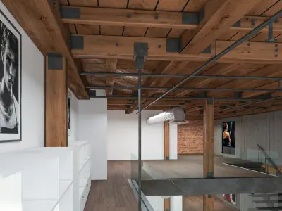 Warehouse Home Loft Office 3d Model 3D model