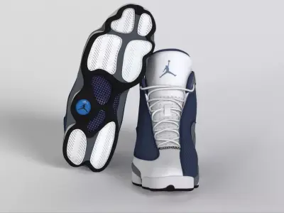 JORDAN 13 RETRO FLINT RAINBUSHOP Low-poly 3D model