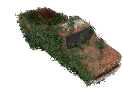 Damaged Rusted Pickup  3D model