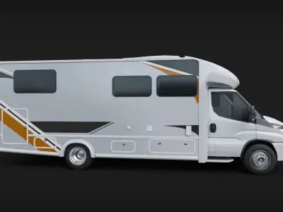 Iveco daily RV Motorhome Low-poly 3D model