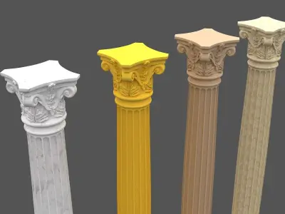 Corinthian Column 3d Model 05 3D model