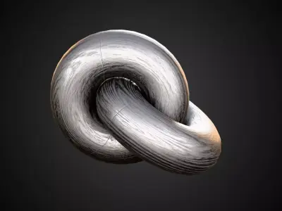 Two Ring Buckle Ornament Low-poly 3D model