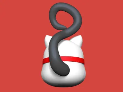 Cat pendant Free 3D print model